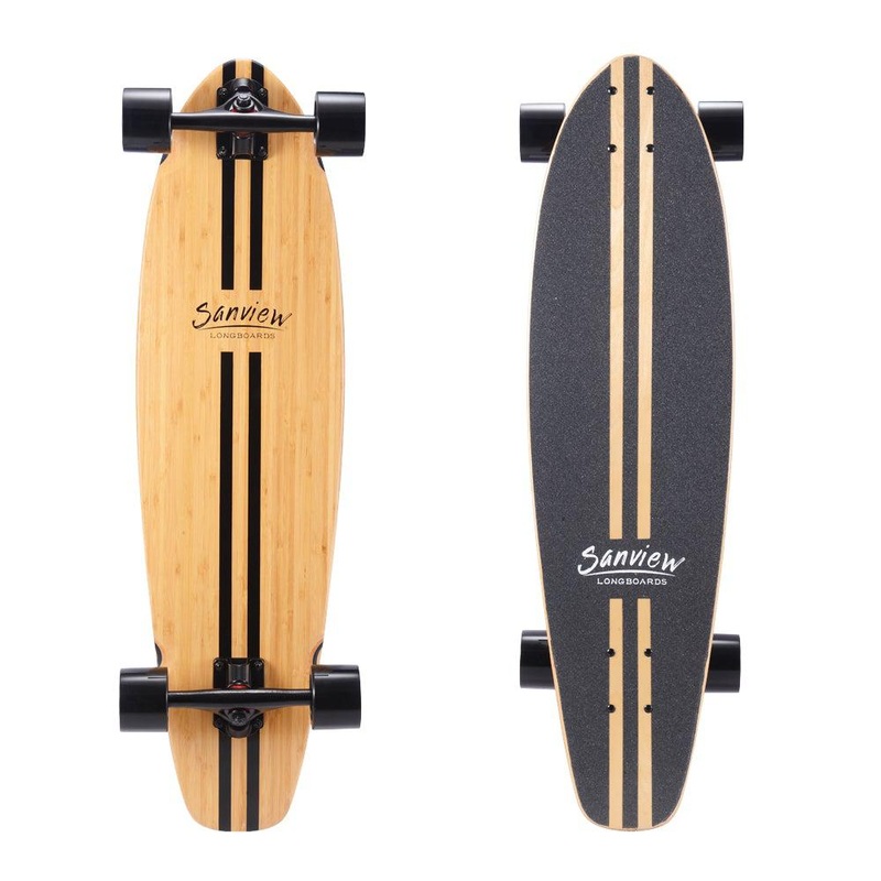 Sanview Lines 34″ Cruiser Kicktail Longboard Complete