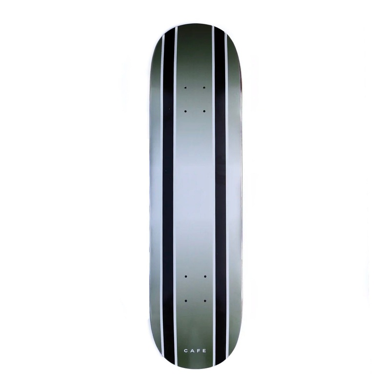 Skateboard Cafe – 8.25″ – Double Stripe Deck C2 Shape – Olive / Black Fade