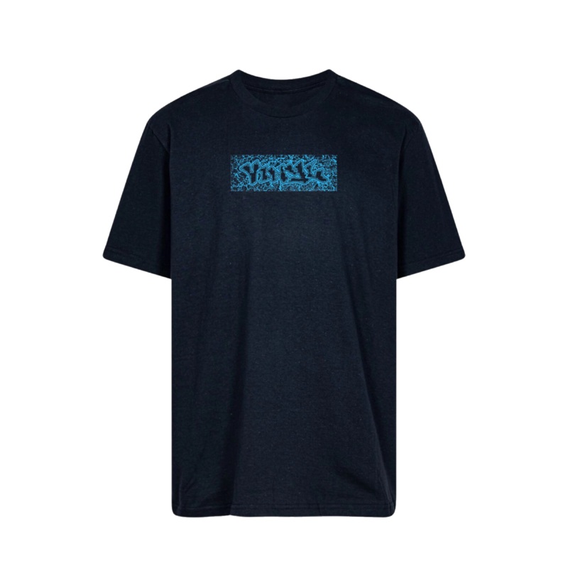 Vinyl Blue Splat Tee – ( Black ) Small