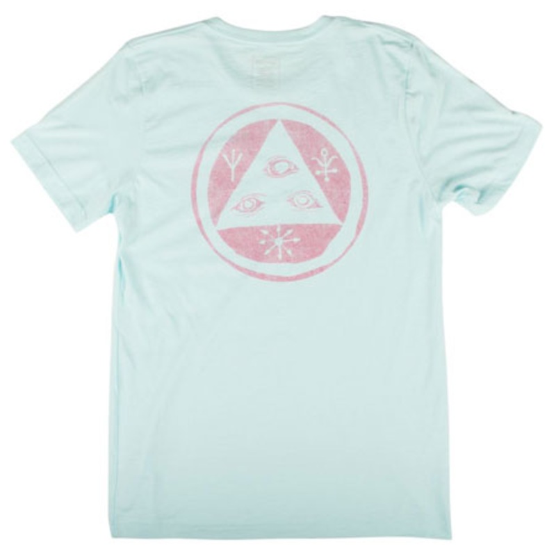 Welcome Skateboards Talisman Halftone T Shirt Light Blue/ Red Medium