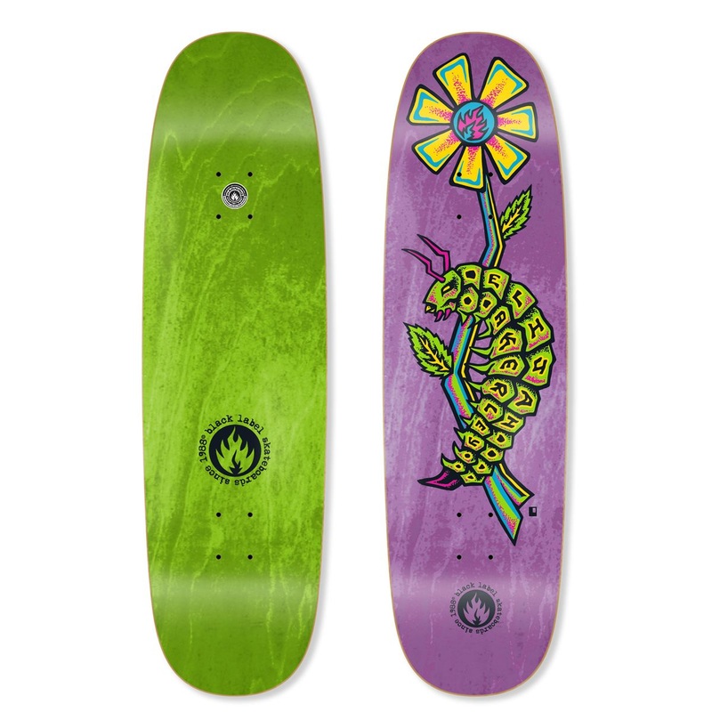 BLACK LABEL AKERLEY “CATEPILLAR” 9″ SPIDER EGG SKATEBOARD DECK