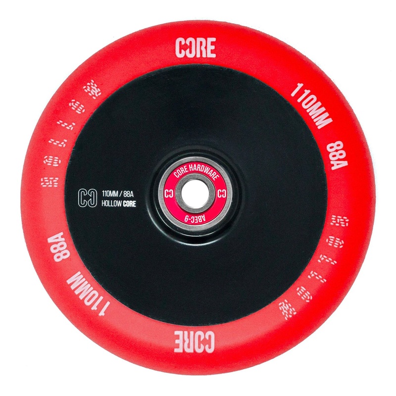 CORE Hollow Stunt Scooter Wheel V2 110mm – Red / Black