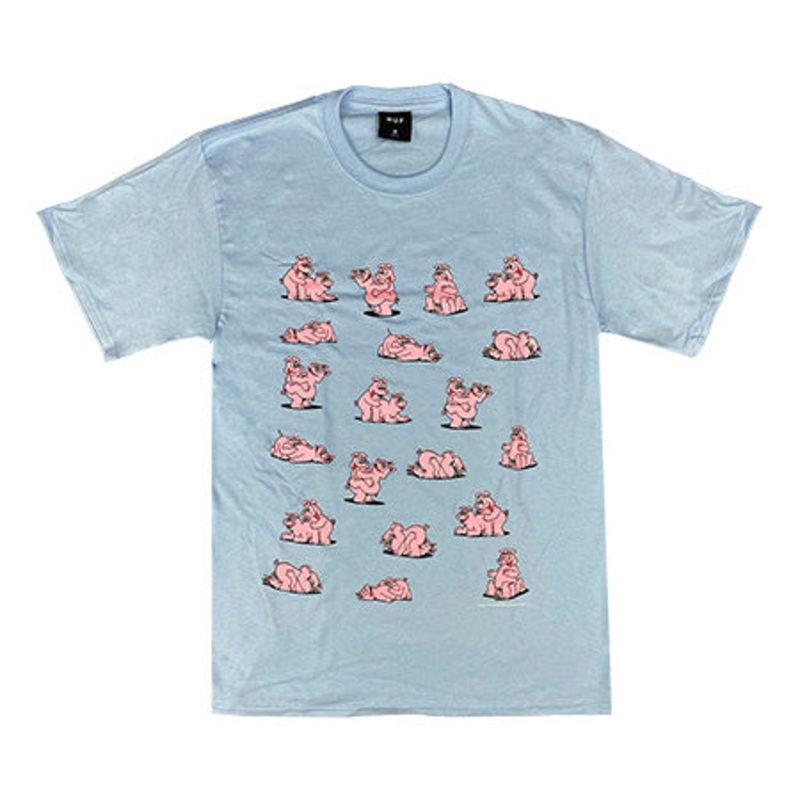 HUF Makin Bacon T Shirt Greek Blue Medium