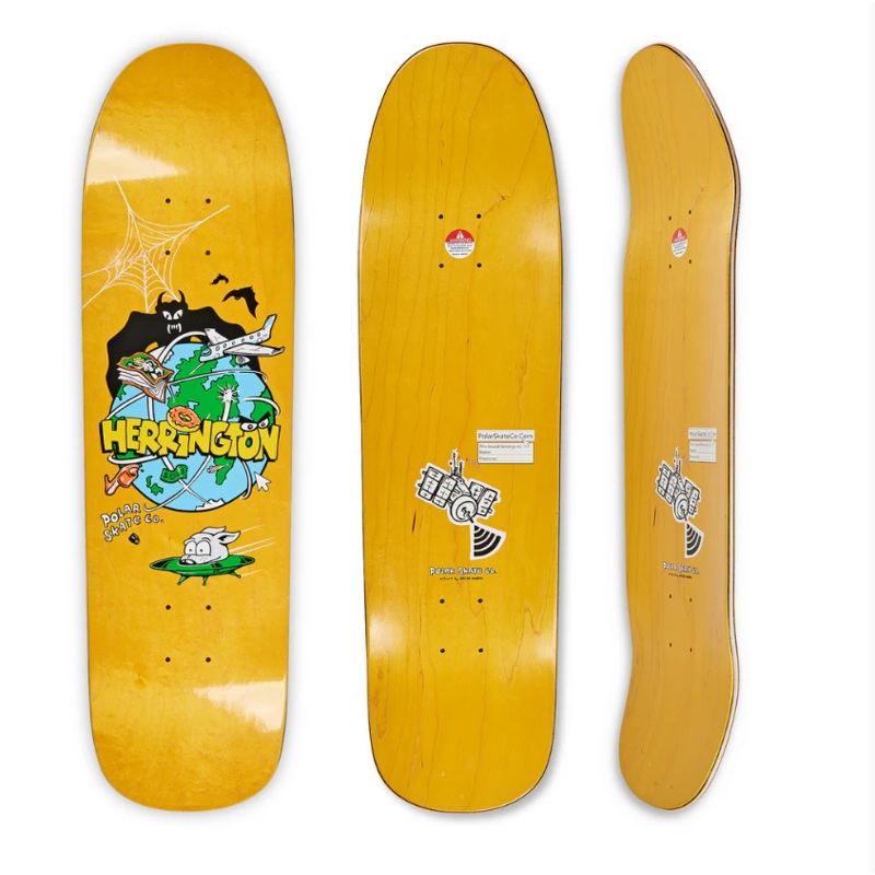 Polar Skateboards “Aaron Herrington- Planet Herrington” 1991 Jr 8.65″ Deck