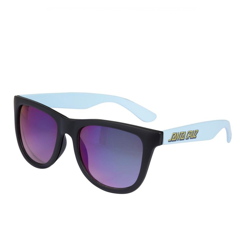 Santa Cruz Inferno Strip Sunglasses – Black / Light Blue