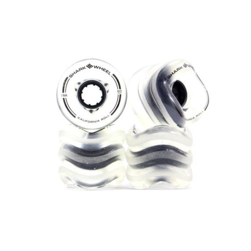 Shark Wheel 60mm, 78a Clear With Black Hub California Roll