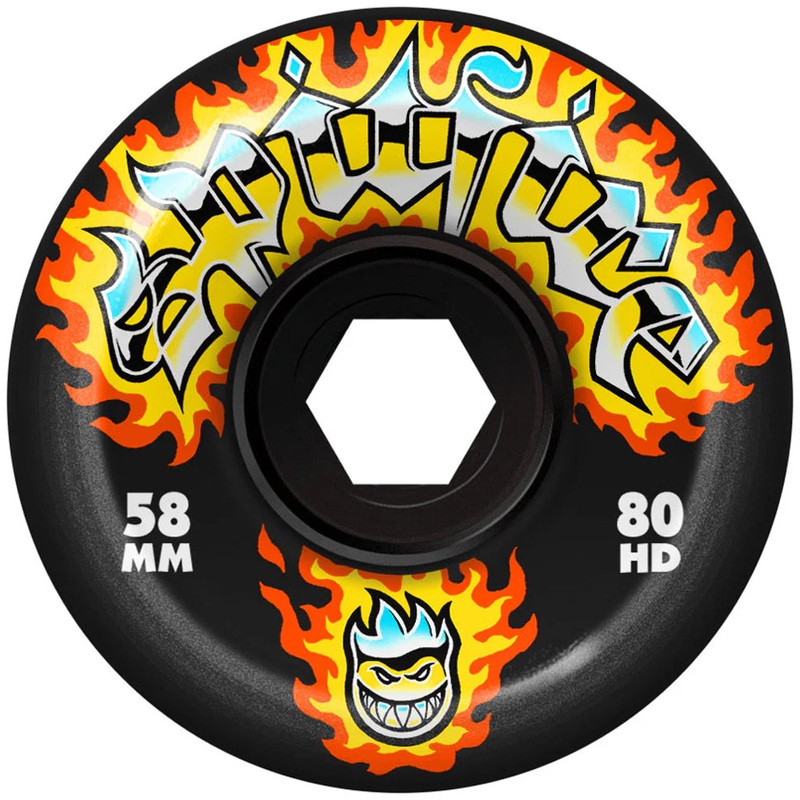 Spitfire Chrome Venom 80HD Conical Cruiser Wheels Black 58mm