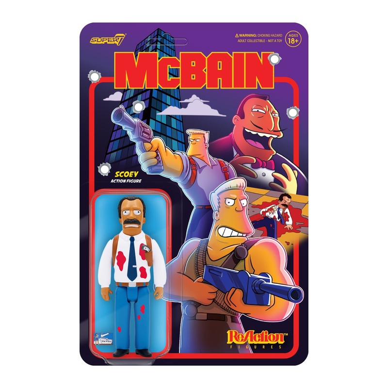 Super7 x The Simpsons – McBain Scoey ReAction Figure