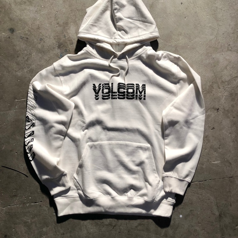 Volcom – Cement Pullover Hoodie – Off White Heather Medium
