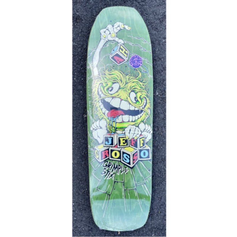 Antihero Jeff Grosso Grimple Stix Guest Skateboard Deck Green Veneer 9.0″ 9.0″