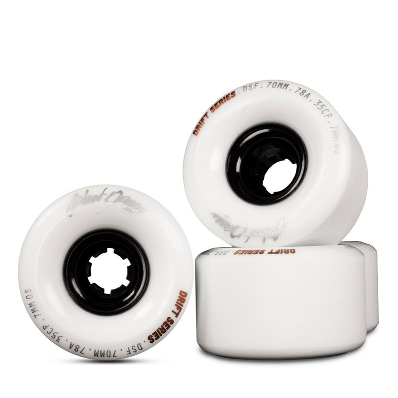 Blood Orange Drift Series 70mm/78A Longboard Wheels | set of 4
