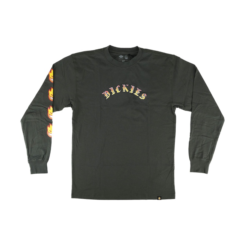 Dickies x Spitfire LS Graphic Tee Olive Green M