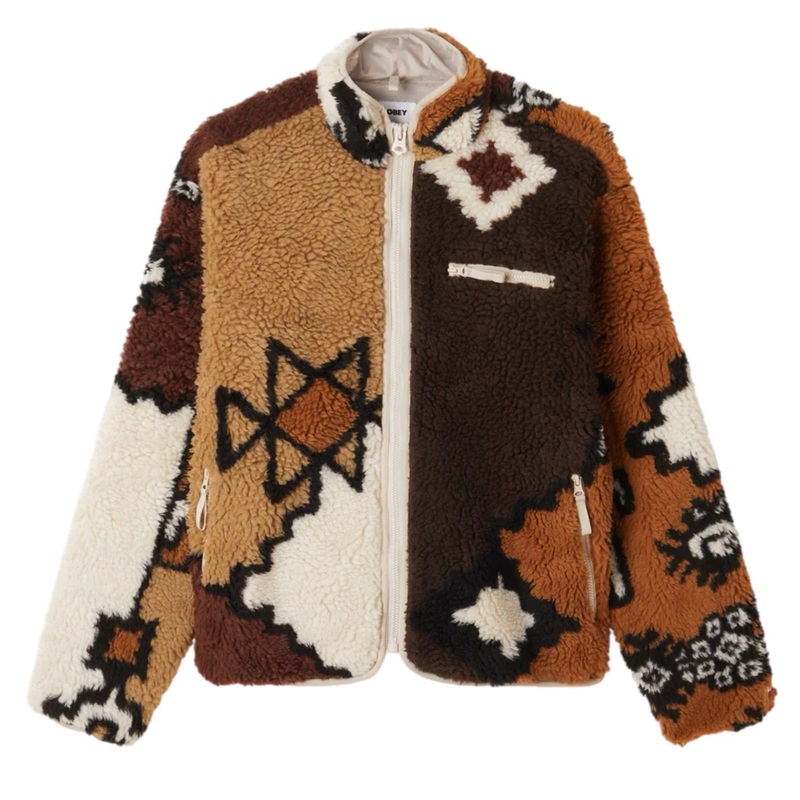 OBEY MOROCCAN RUG SHERPA JACKET M