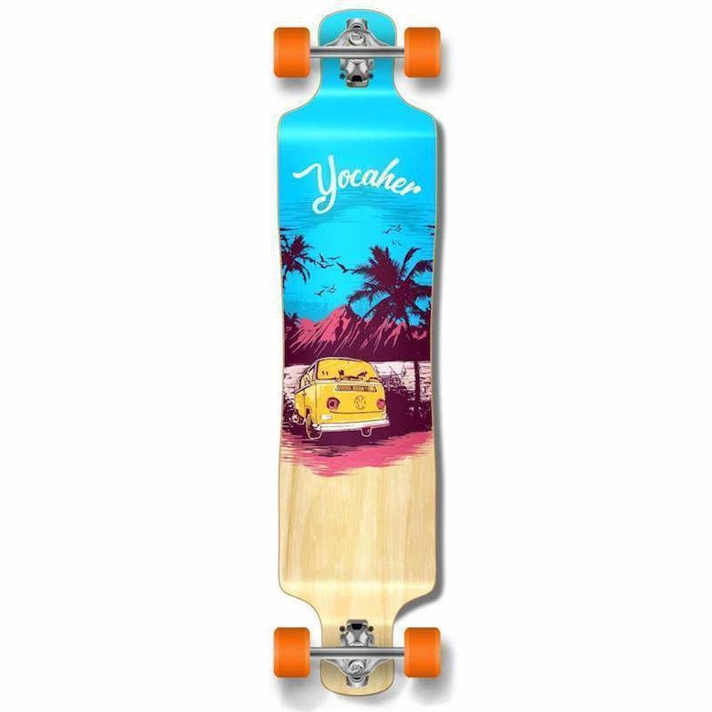 Punked Lowrider Double Drop VW Blue N’ Red 40″ Longboard Complete