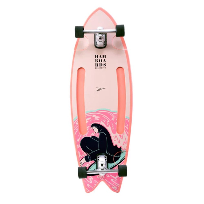 Hamboards Pescadito Tunnel 43″ Surfskate Cruising Longboard Complete