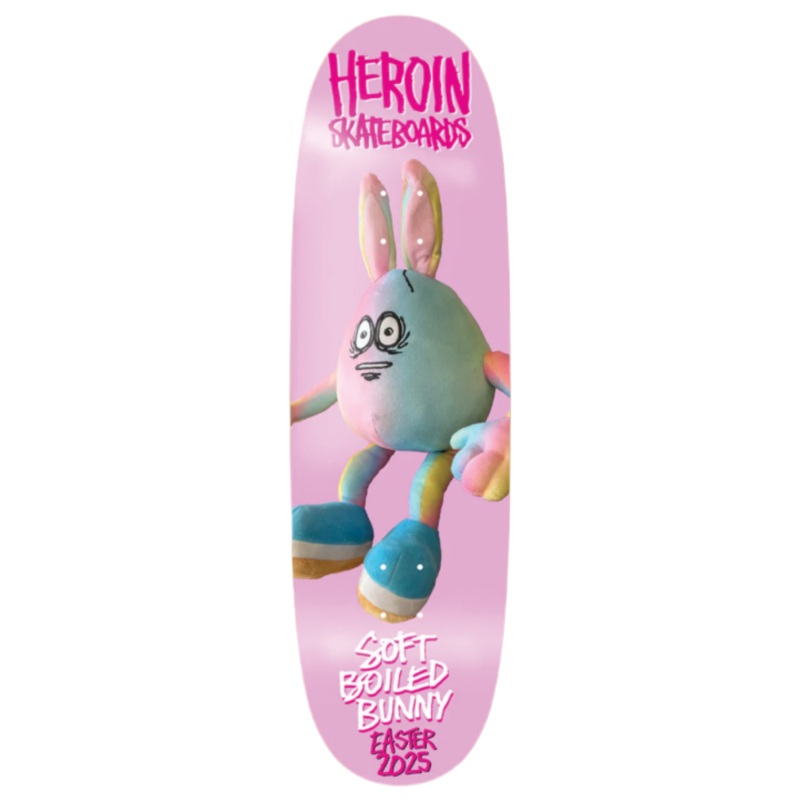 Heroin Soft Boiled Bunny 9.125″ Egg Shaped Skateboard Deck 9.125″ WB 14.125″