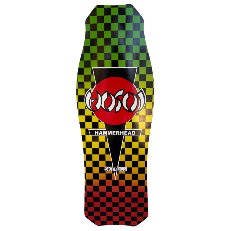 Hosoi O.G. Hammerhead Rasta Checkerboard 10.5″ Skateboard Deck