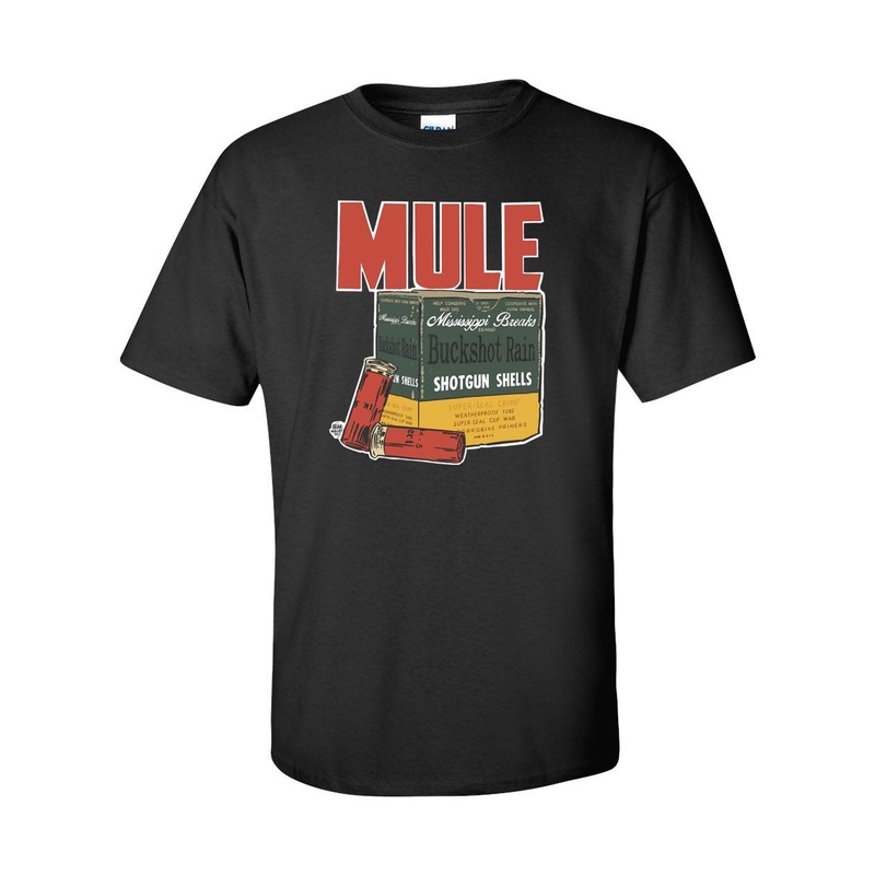 Mule “Buckshot Rain” T-Shirt Design by Brian Walsby Small