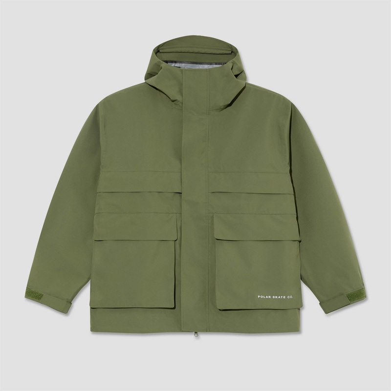 Polar Cargo Shell Jacket Moss Green Small