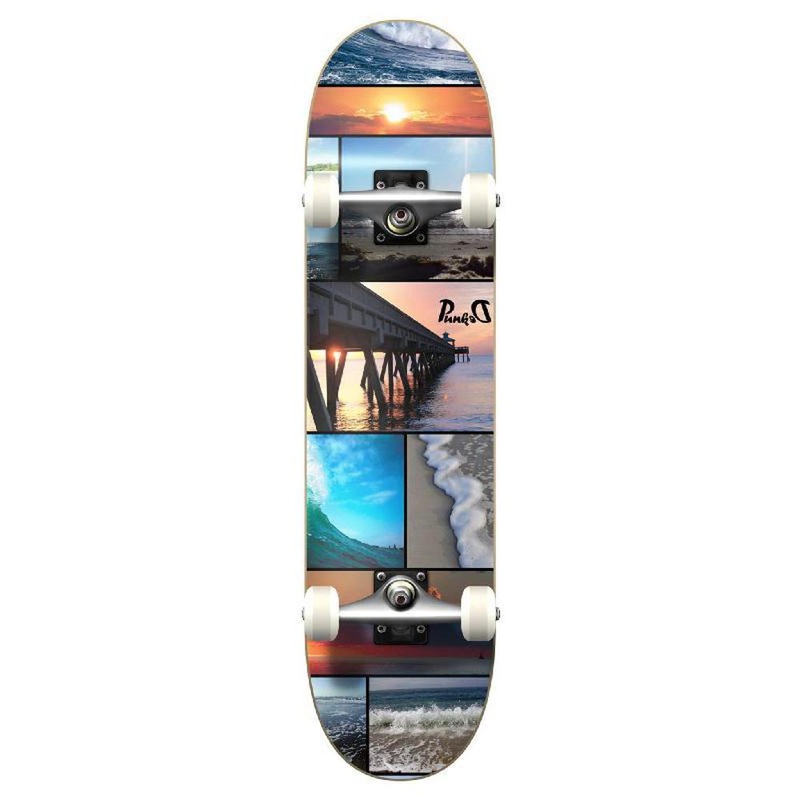 Punked Graphic Seaside Complete Skateboard Complete