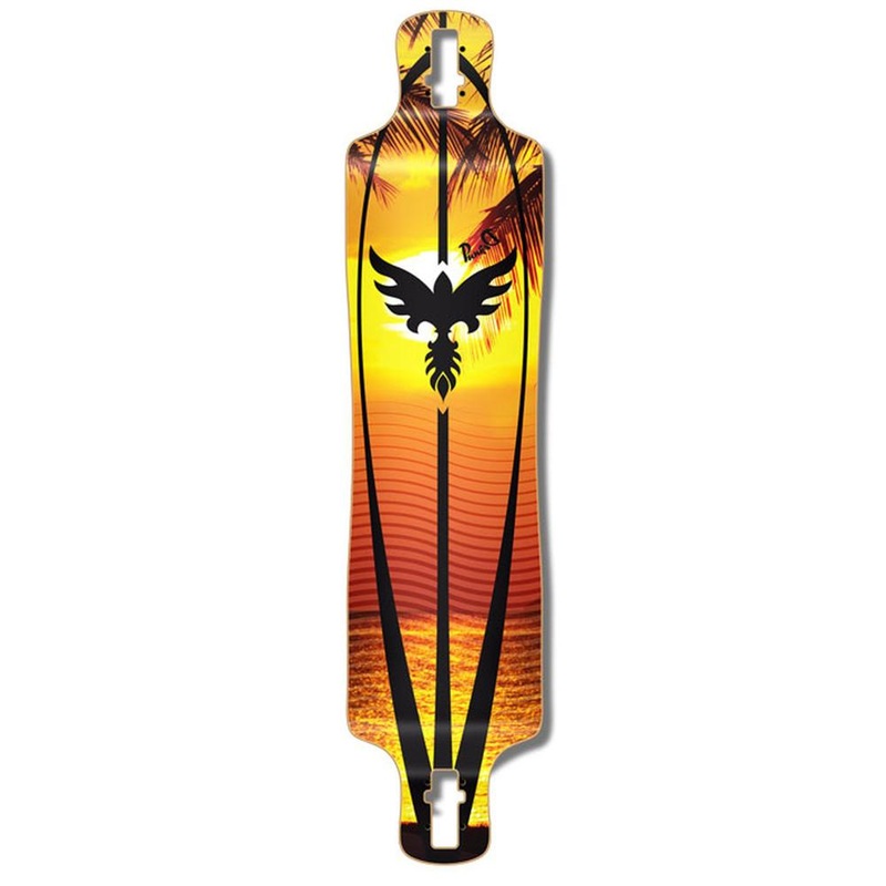 Punked Lowrider Sunset Longboard Deck Deck