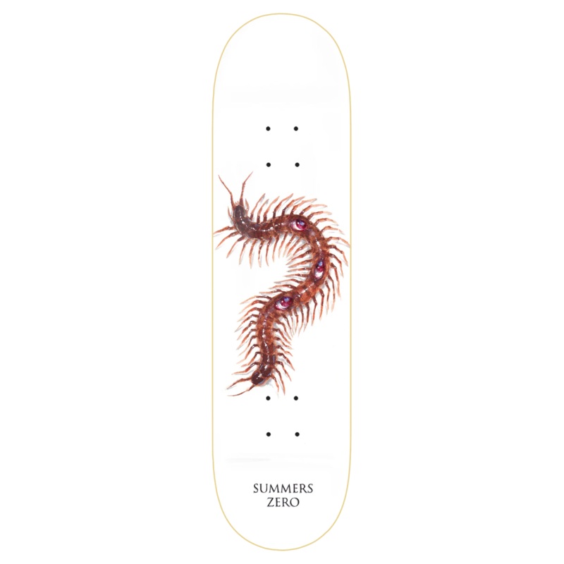 Summers Insection Centipede 8.25″ Skateboard Deck White Classic 8.25″