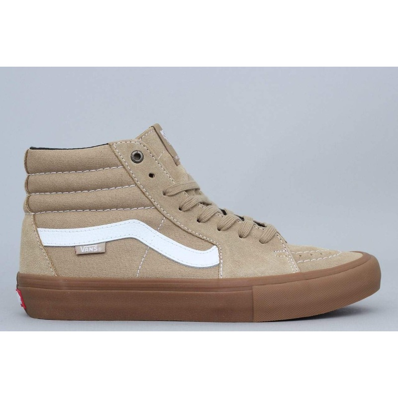Vans Sk8-Hi Pro Shoes Khaki / Gum US7.5 /UK6.5