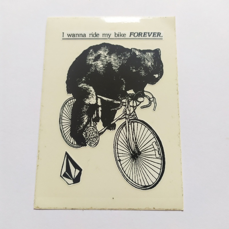 Volcom Skateboard Sticker “I wanna ride my bike Forever”