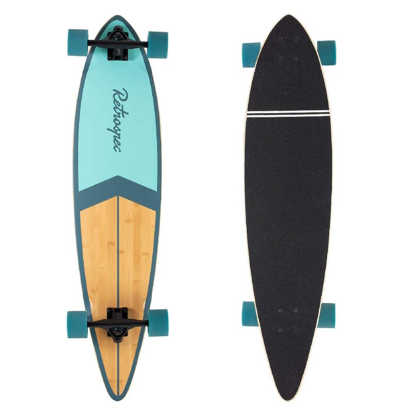 Zed Aqua Fishtail 41″ Top Mount Bamboo Pintail Longboard
