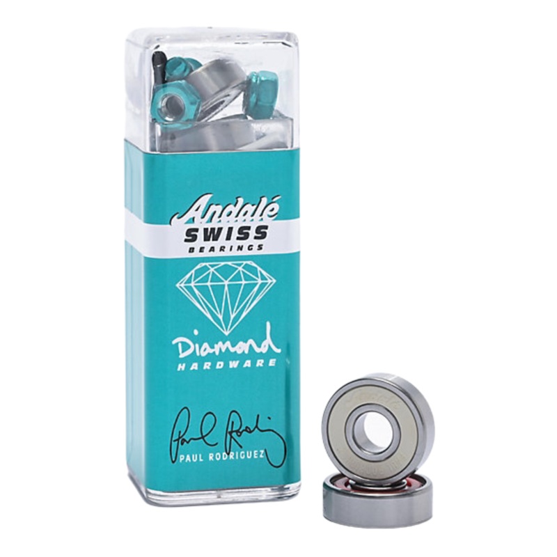 Andale PRod Swiss Skateboard Bearings & Diamond Hardware OS