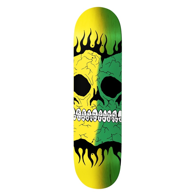 Baker Reynolds Rasta Skull Deck 8.38
