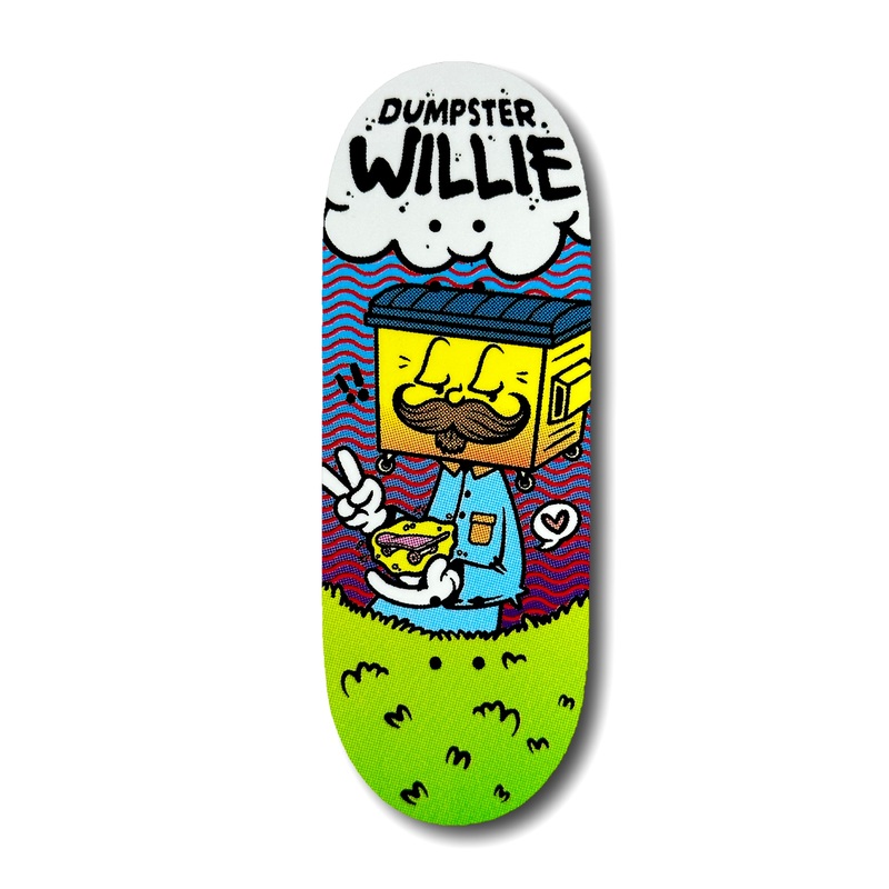 Chems “Dumpster Willie Ocho Pro Model” Fingerboard Deck 29mm Mid-Pro Popsicle