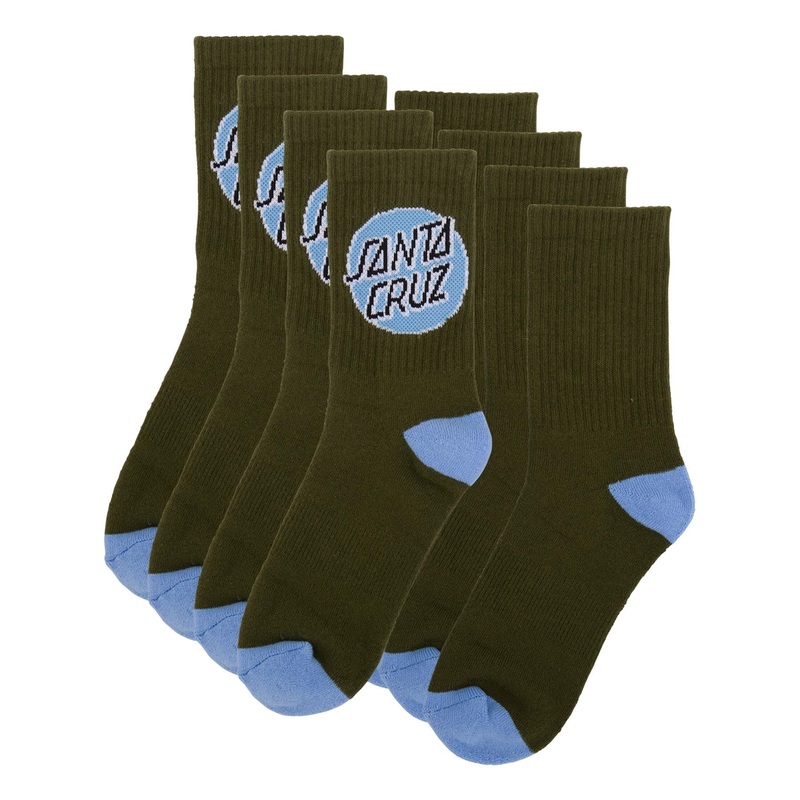 Cruz Youth Santa Cruz Socks X4 Pairs Black 2-5.5 4 pair
