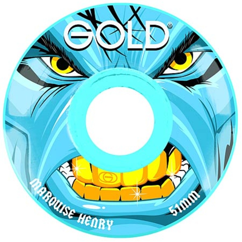 Gold Wheels Marquise Henry Furious Wheels Blue Transparent 51mm