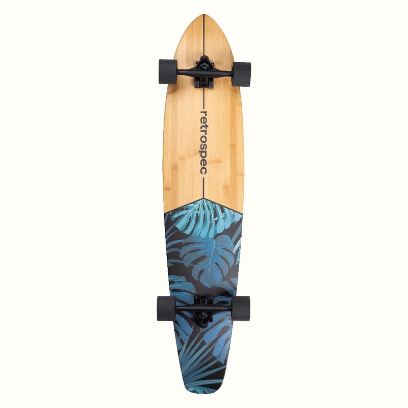 Retrospec Zed Dark Tropics 44″ Kicktail Longboard Complete