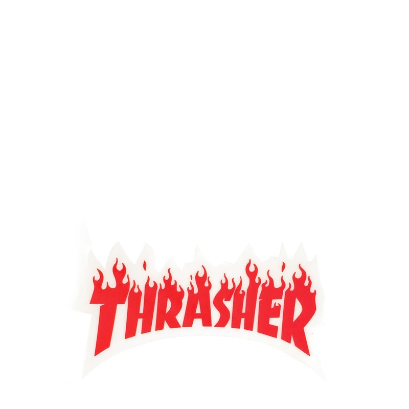 Thrasher Flame Logo Sticker Small – Solid Red