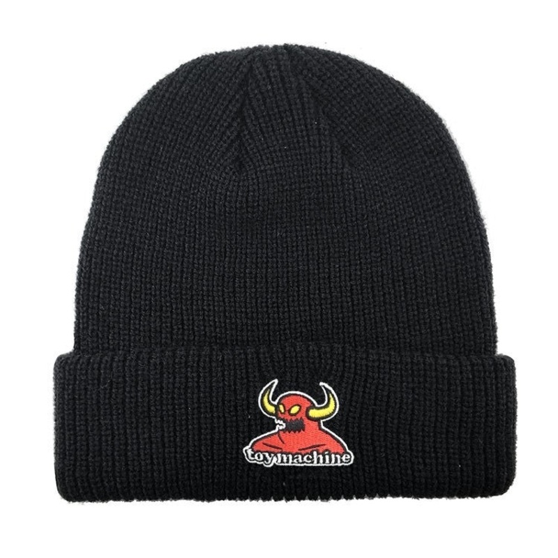 TOY MACHINE AMERICAN MONSTER BEANIE BLACK OS