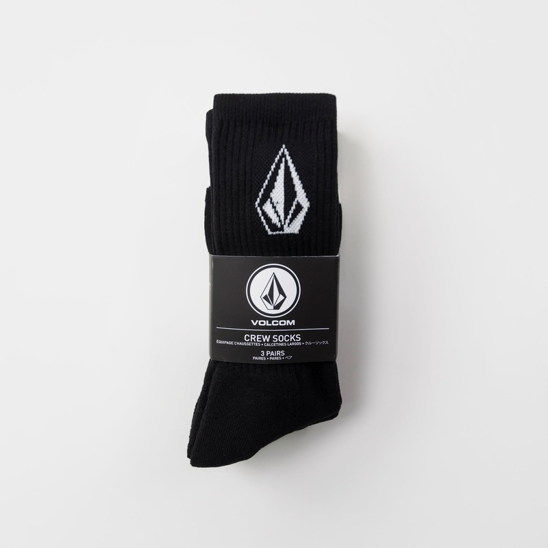 Volcom Full Stone Sock 3 Pack – Black
