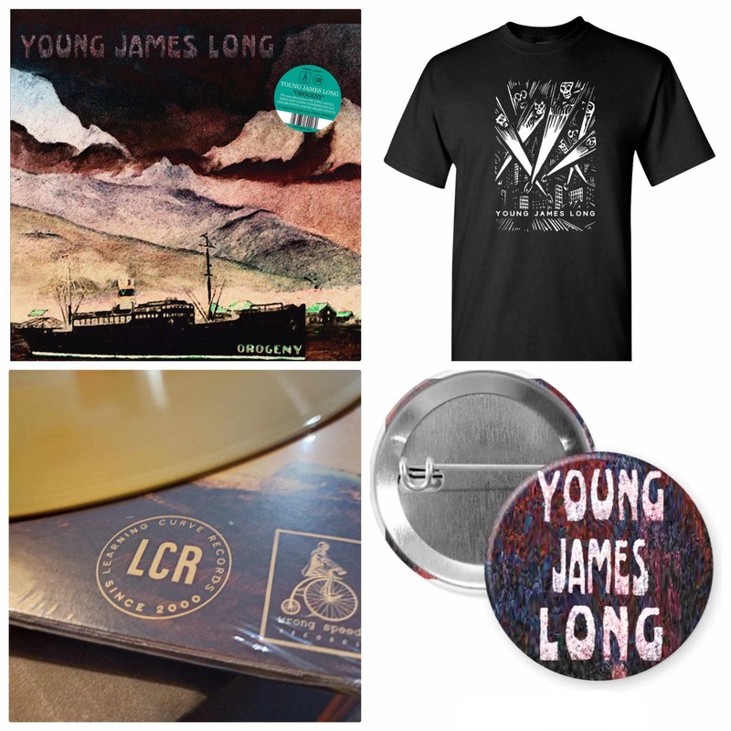 Young James Long “Orogeny” CV LP Bundle w/ T-Shirt + Pin Small