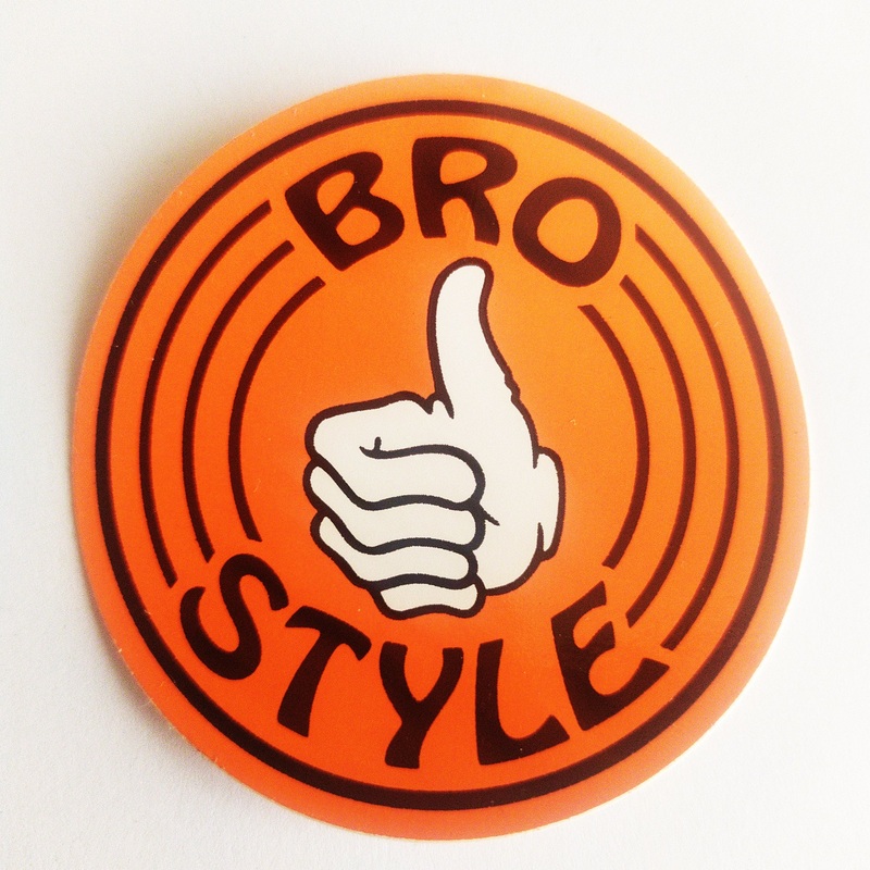 Bro Style Skate Sticker – Orange