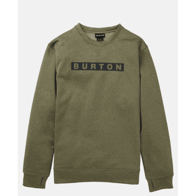 Burton Men’s Oak Crew Sweatshirt Small Forest Moss