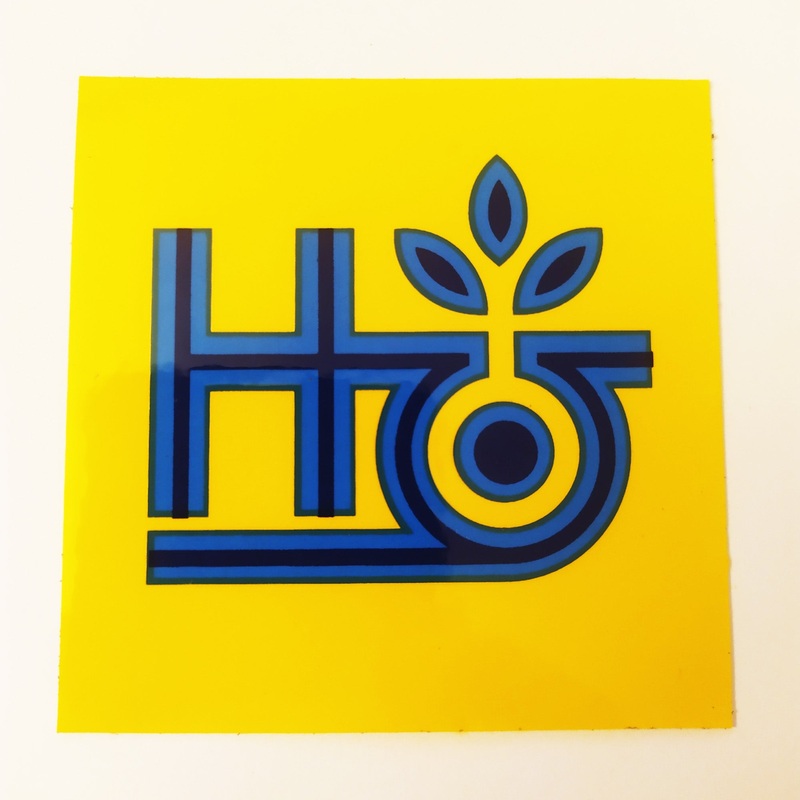 Habitat Skateboards Sticker – Tritone Pod Yellow – 7.5cm x 7.5cm