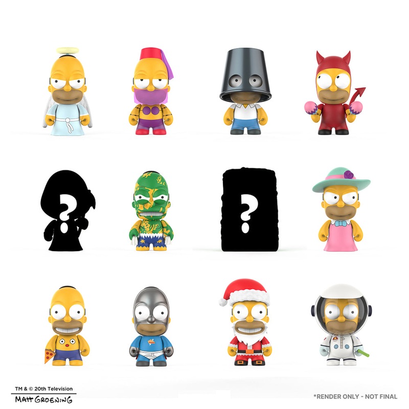 KIDROBOT x The Simpson’s The Many Faces of Homer 3″ Blind Box Mini Figures