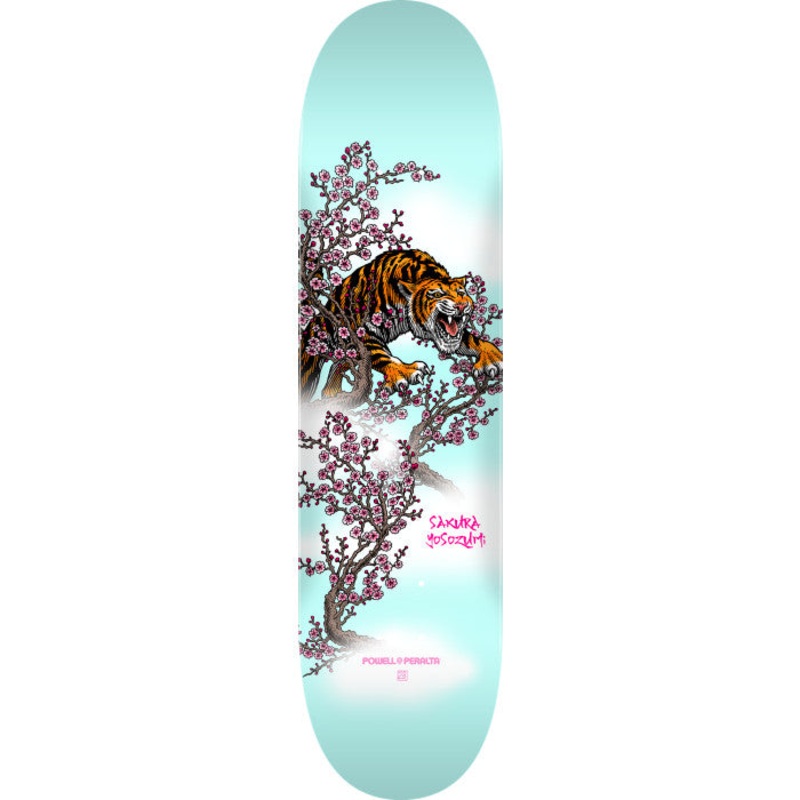 Powell Peralta Yosozumi Tiger Skateboard Deck Light Blue – Shape 244 K20 – 8.5 x 32.08 8.5 x 32.08