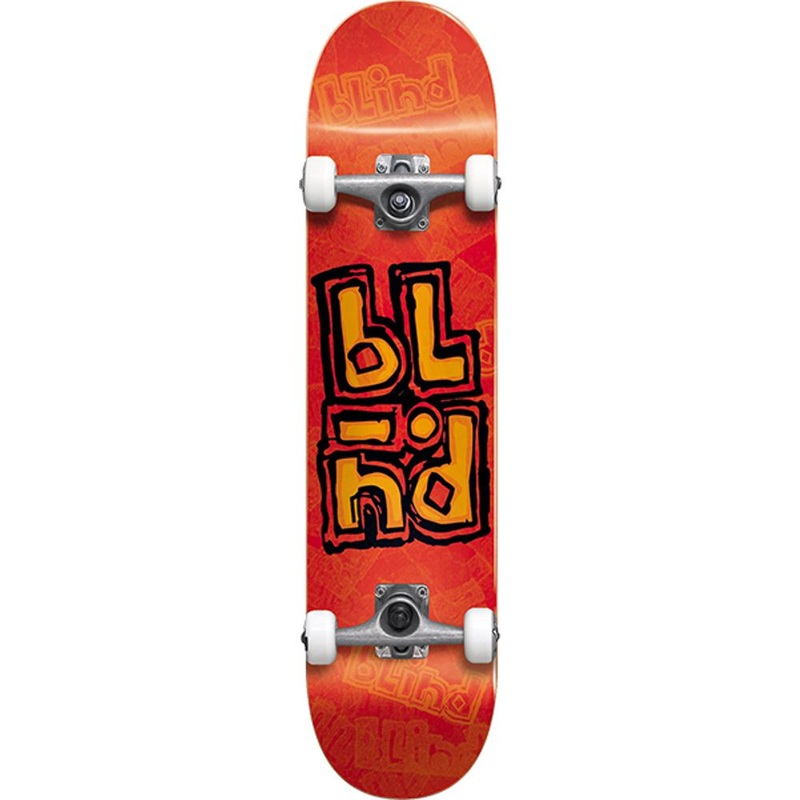 Blind Stacked Stamp First Push Orange 8.0″ Skateboard Complete