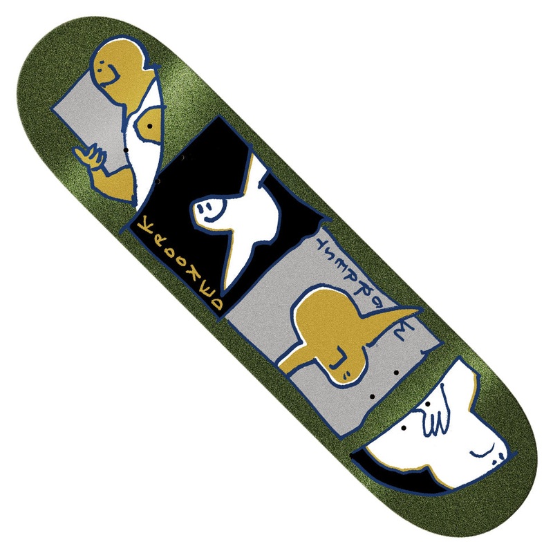 Krooked Bobby Worrest Goldburn Slick Twin Tail Deck Green Glitter 8.3 x 31.9 WB:14.4