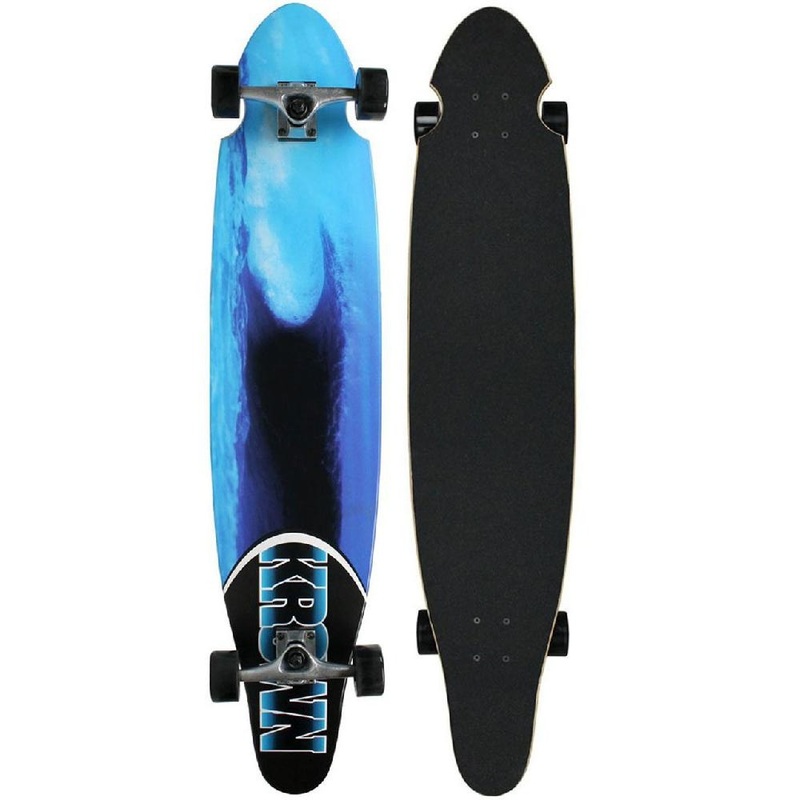 Krown Blue Wave 43″ Kicktail Longboard Complete
