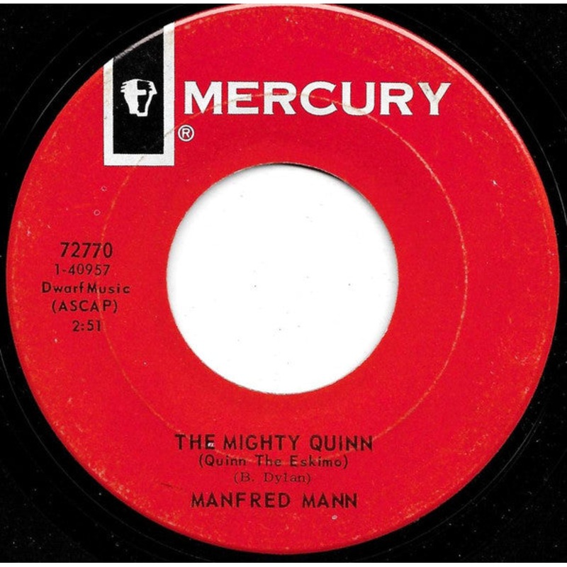 Manfred Mann  The Mighty Quinn (Quinn The Eskimo) Vinyl 7″ Record *Used 1968 Release*