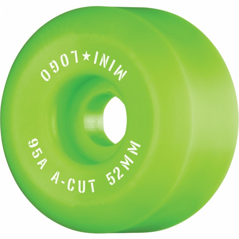 Mini Logo A-Cut Hybrid 52mm Green Skateboard Wheels | Set of 4