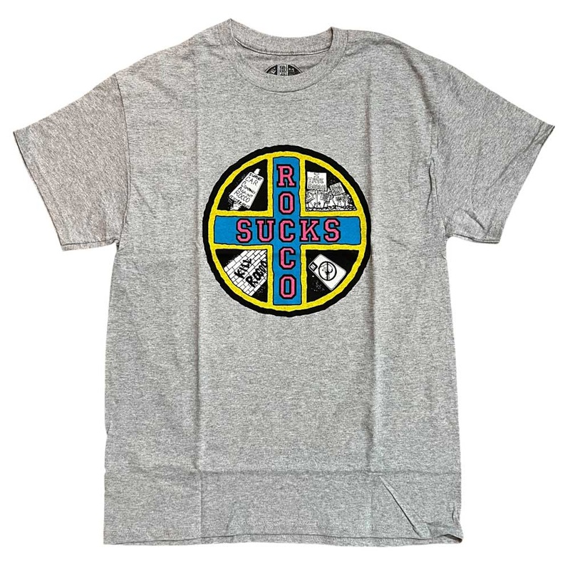 Rocco Sucks Tee Heather Gray Santa Monica Airlines SMA MD